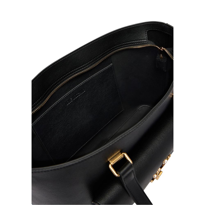 Black polyethylene handbag-null