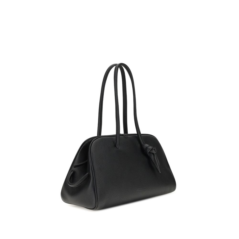 Black calf leather bos taurus handbag-null