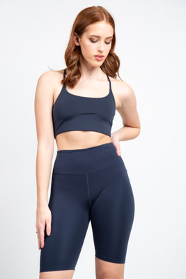 Girlfriend collective float juliet bra in midnight blue, midnight blue, medium