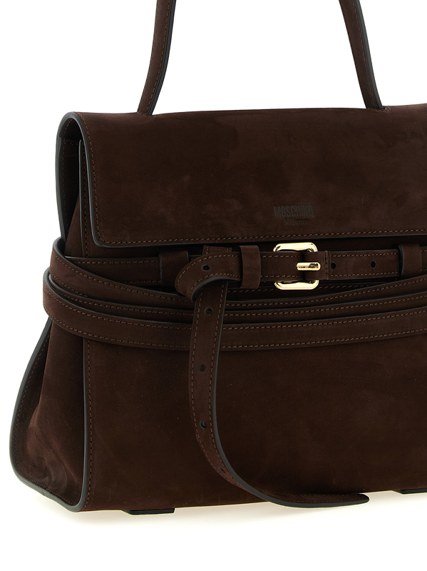 Brown calfskin handbag-null