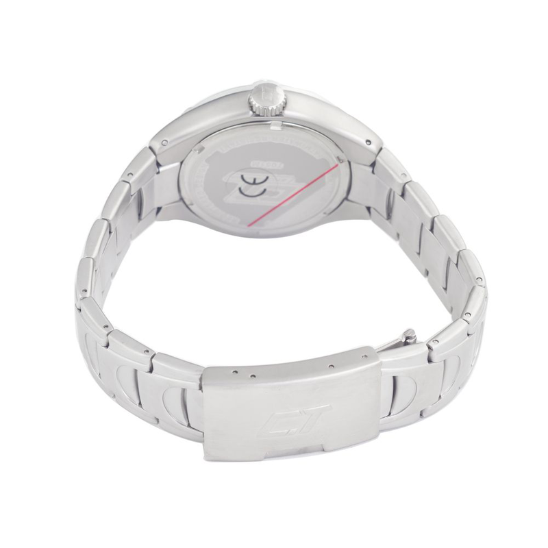 Silver stainless steel dress watch-null