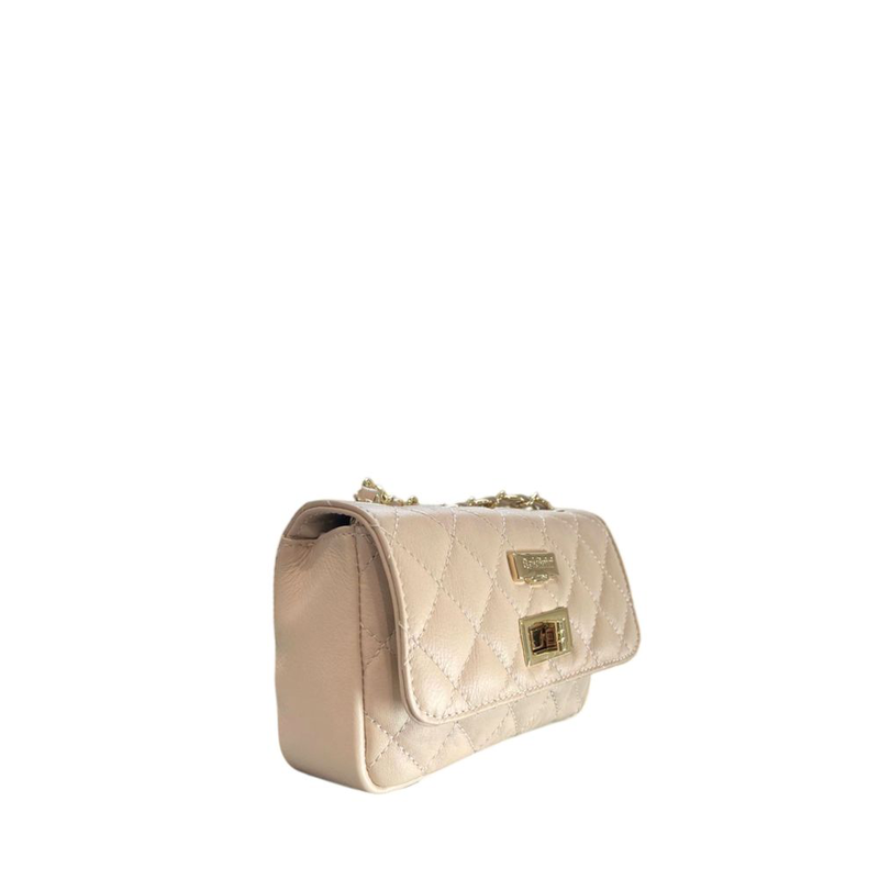 Beige leather women bag-null