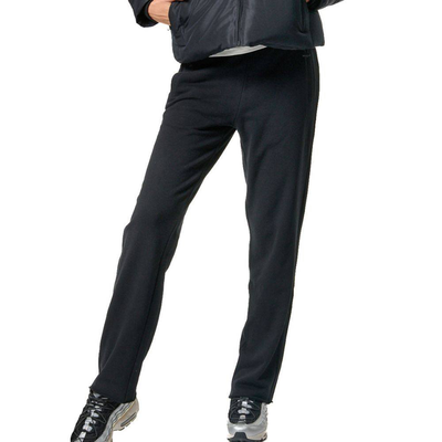 Women's open hem sweatpants, Black, medium