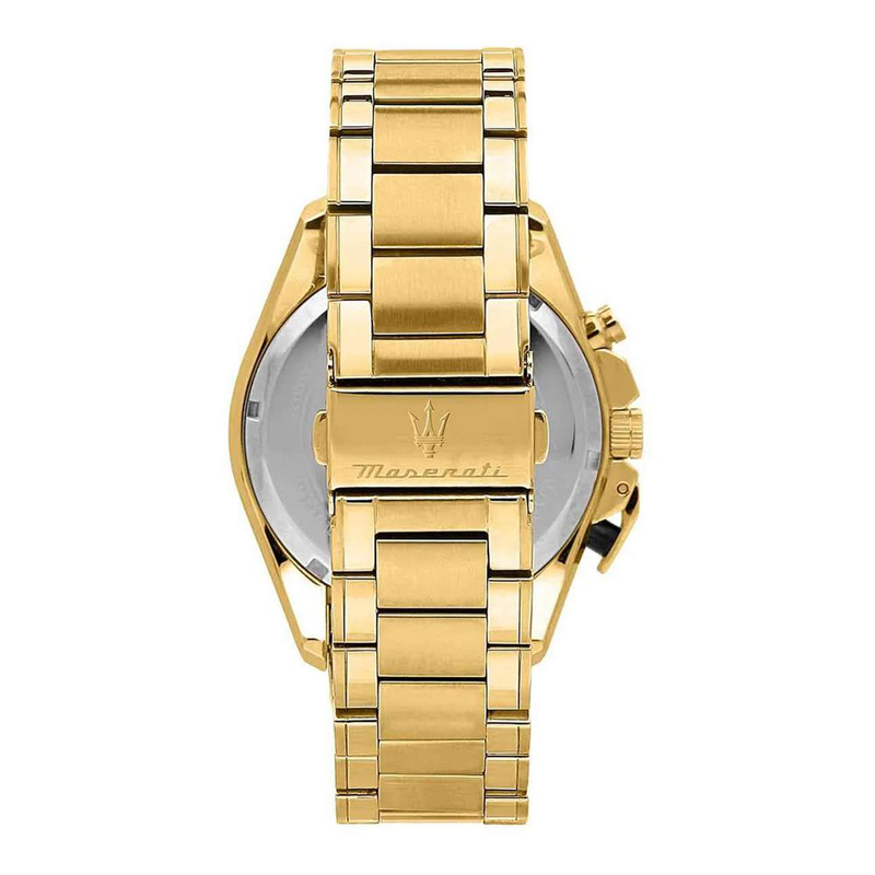 Gold stainless steel dress watch-null