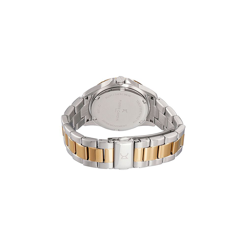 Gold stainless steel dress watch-null
