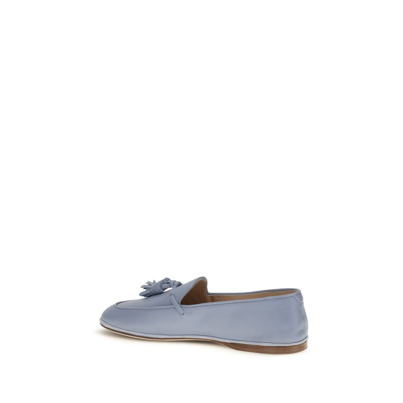 Blue calf leather bos taurus slip-on loafers-null