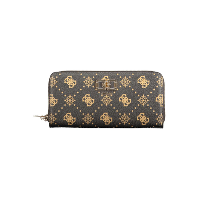 Marrone poliuretano women wallet, Brown, medium