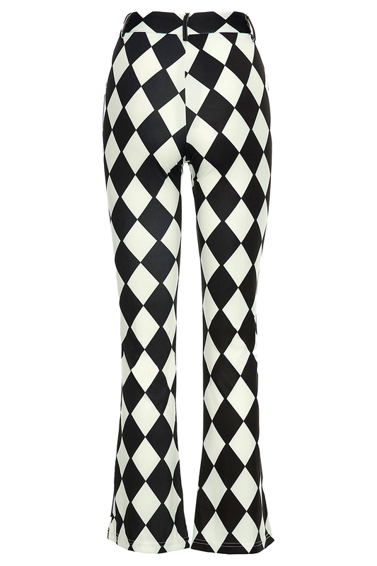 Diamond pattern trousers-null
