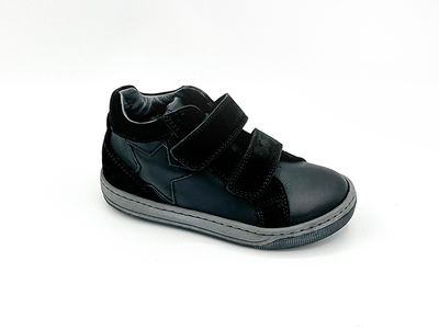 Naturino clay star vl ankle sneaker with star inlay, black nat11n, Black, medium
