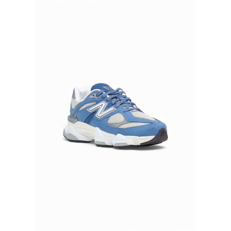 Blue synthetic athletic sneakers-null