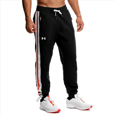 Under armour  rival flc alma mater pant, Black/white-dk Smoke Grey, medium