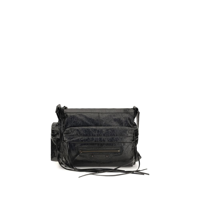 Black lamb ovis aries aries shoulder bag-null
