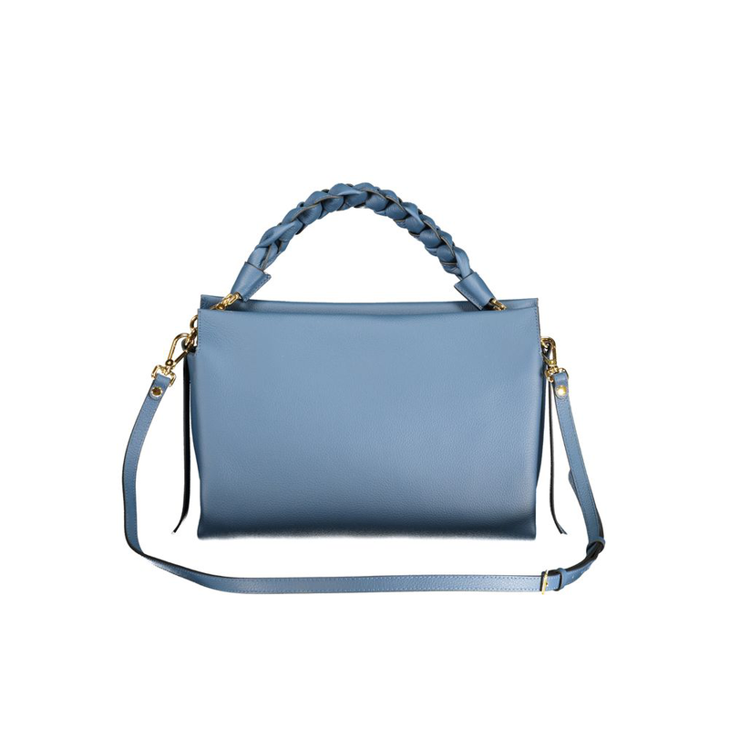 Blue leather women handbag-null