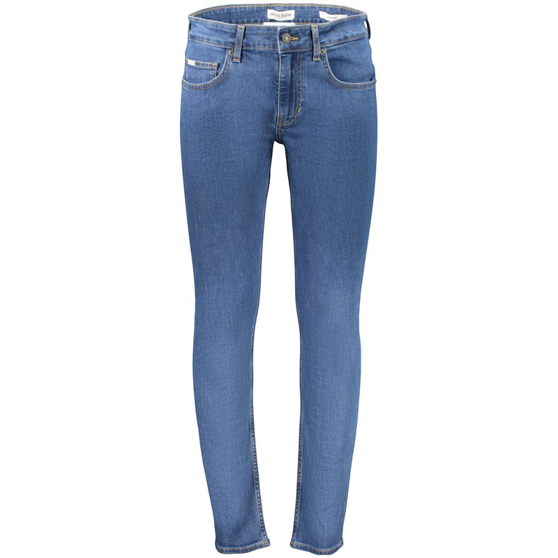 Blue cotton men's jean-null