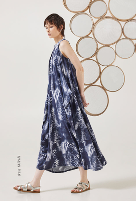 Kappari sleeveless printed midi dress