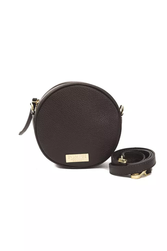 Brown leather women crossbody bag-null