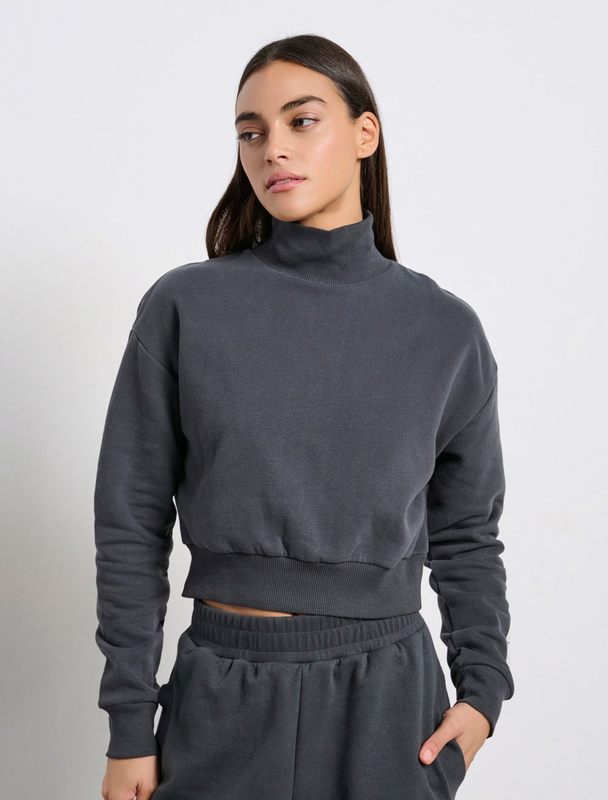 Bdtk woman's fuzzy monk neck-null