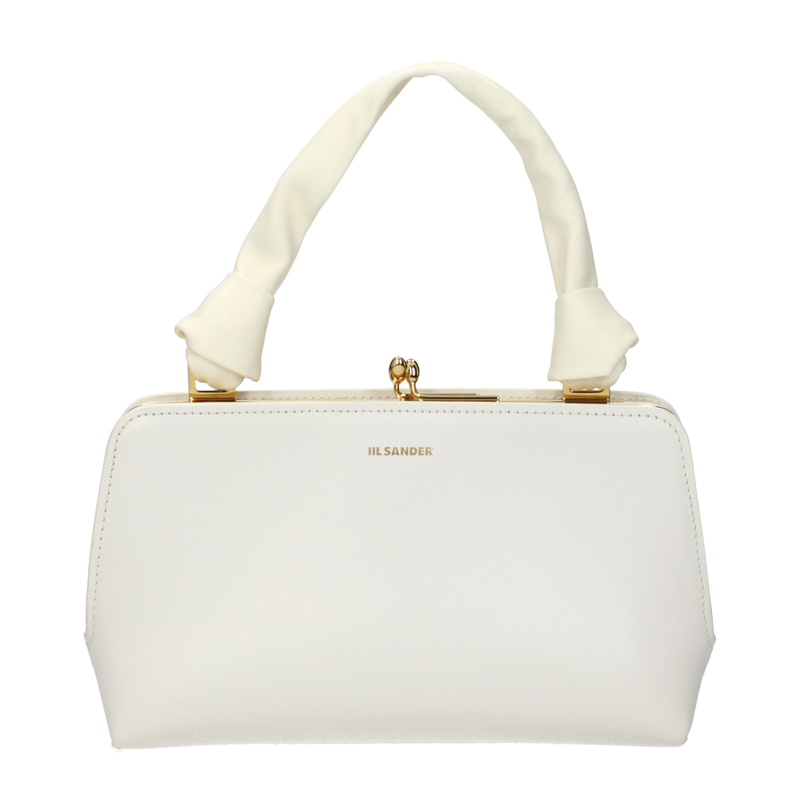 White leather handbag-null