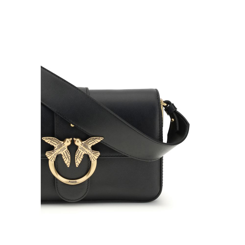 Black calf leather bos taurus shoulder bag-null