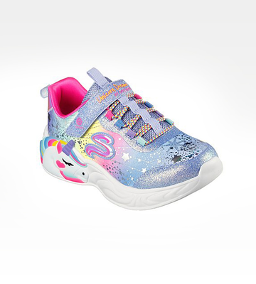 Skechers girls' s-lights: unicorn dreams sneakers sk/302311la, Blmt, medium