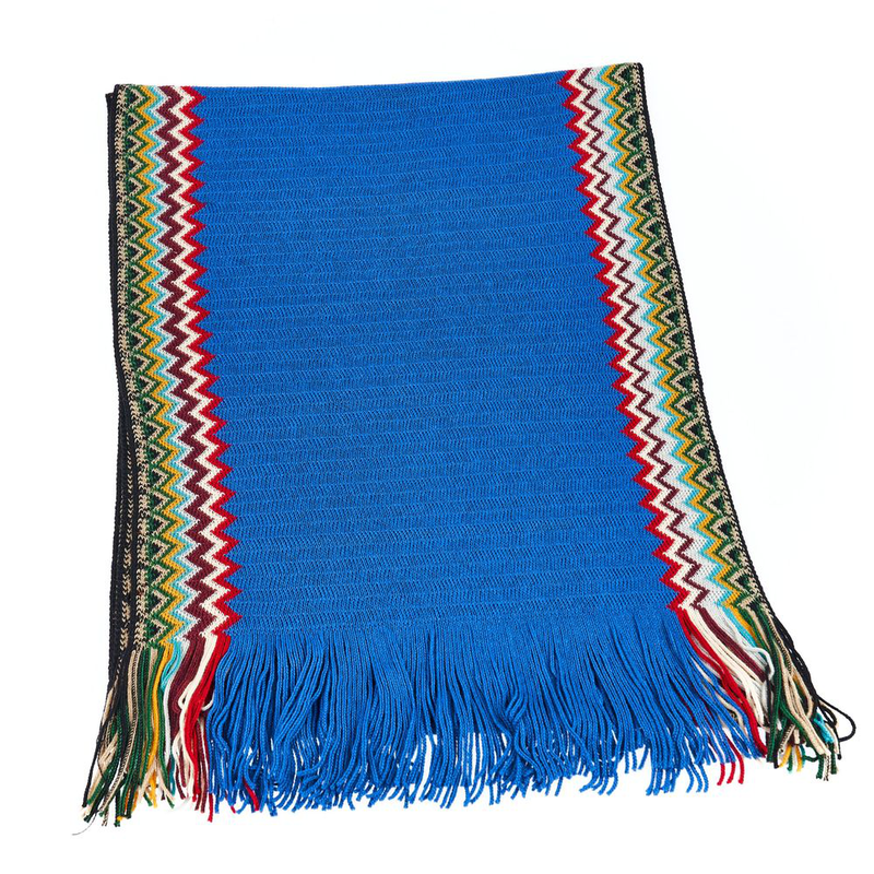 Blue wool men scarf-null