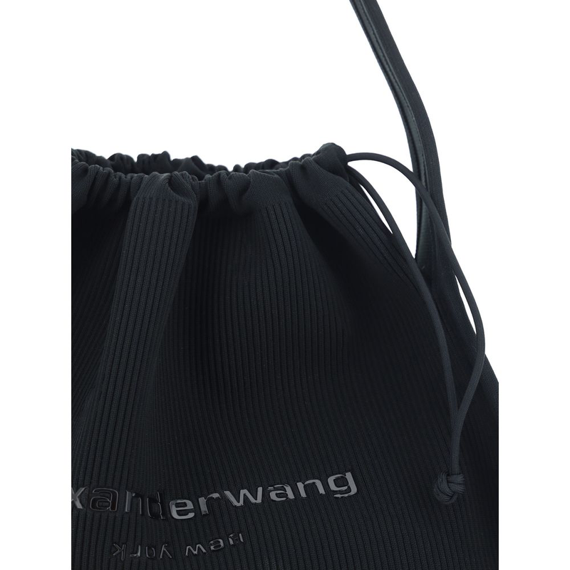 Black polyester handbag-null