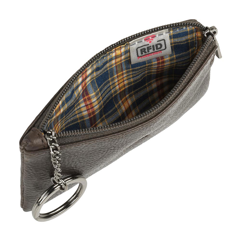 Product image: Πορτοφόλι με μπρελόκ ανδρικό jaslen δερμάτινο καφέ 204202-02-null