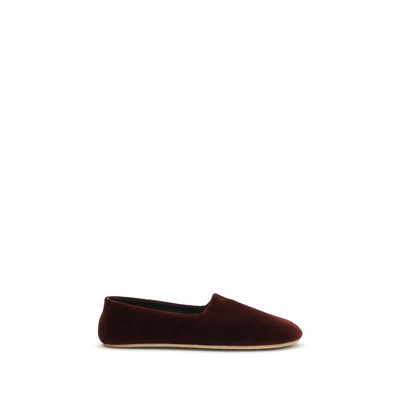 Bordeaux cotton slip-on loafers, Bordeaux, medium