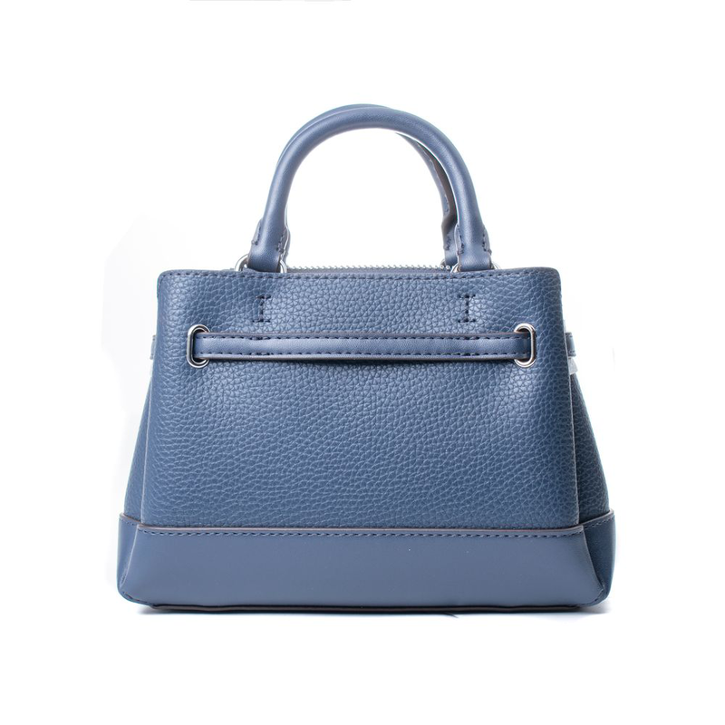 Blue leather handbag-null