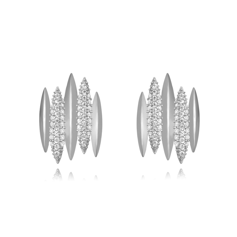 Flames design earrings-null