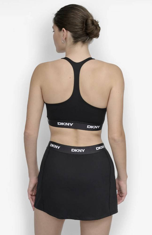 Product image: Dkny logo elastic scoop neck racerback bra-null