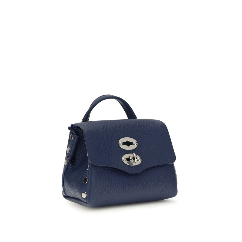 Blue calf leather bos taurus shoulder bag-null