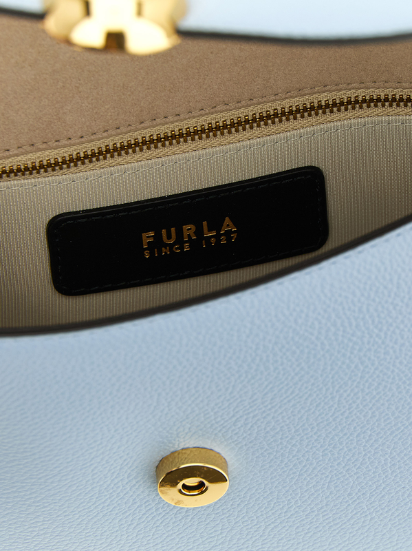 Blue calfskin crossbody bag-null