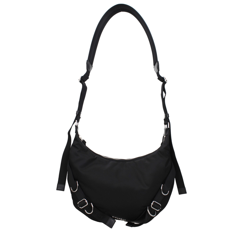 Black nylon crossbody bag-null