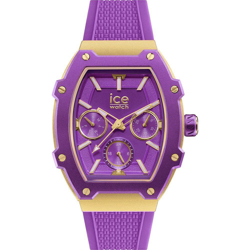 Purple synthetic sport watch-null