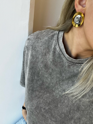 Earrings, Gold, medium