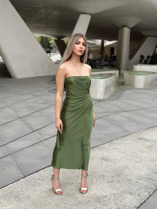 Midi strapless dress-null