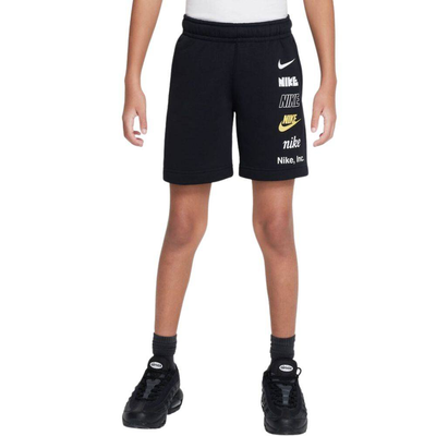 Nike sportswear boys bb multilogo shorts, Black, medium