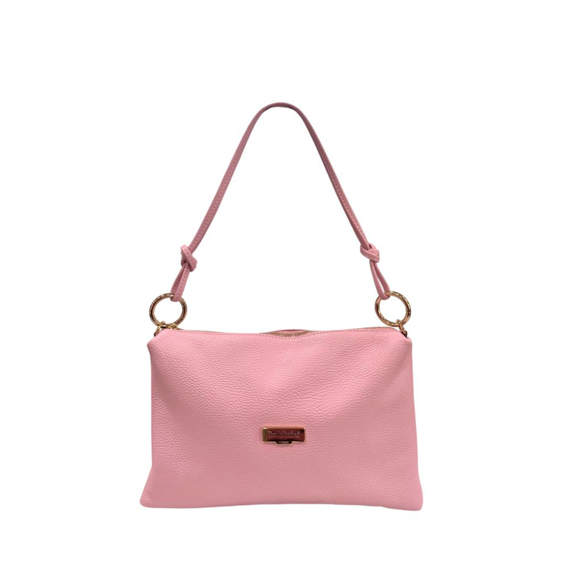 Pink leather women bag-null