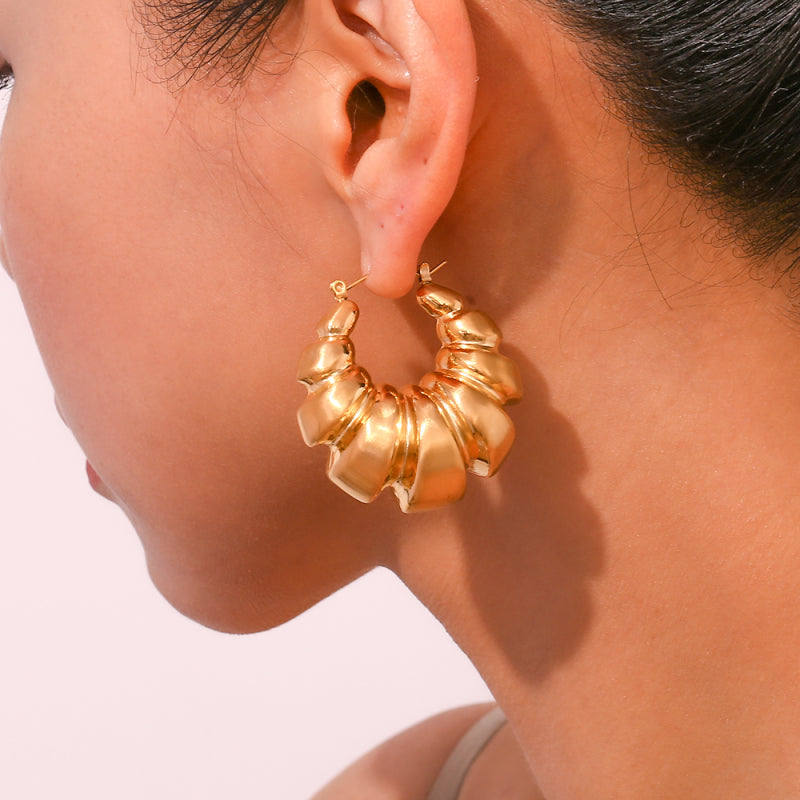 Product image: Hollow bold hoops-null