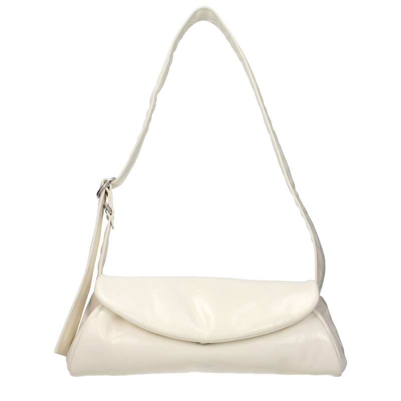 Beige leather crossbody bag-null