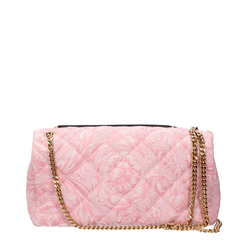Pink fabric shoulder bag-null
