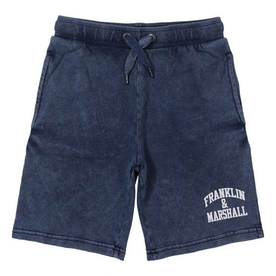 Boys washed short, Navy, medium