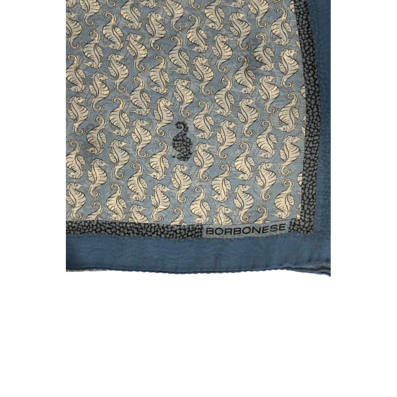 Blue silk women scarf-null