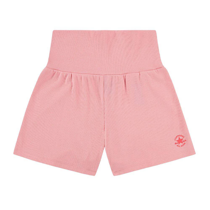 Girls ribbed short women folddown waist short-null
