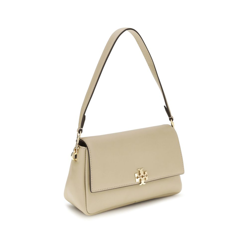 Beige calf leather bos taurus shoulder bag-null