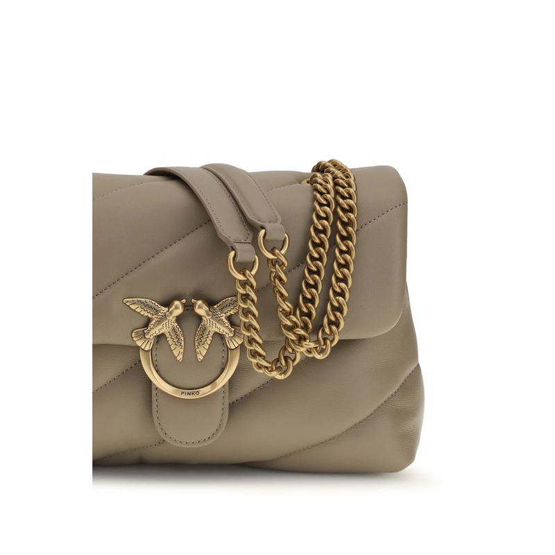 Gray calf leather bos taurus shoulder bag-null