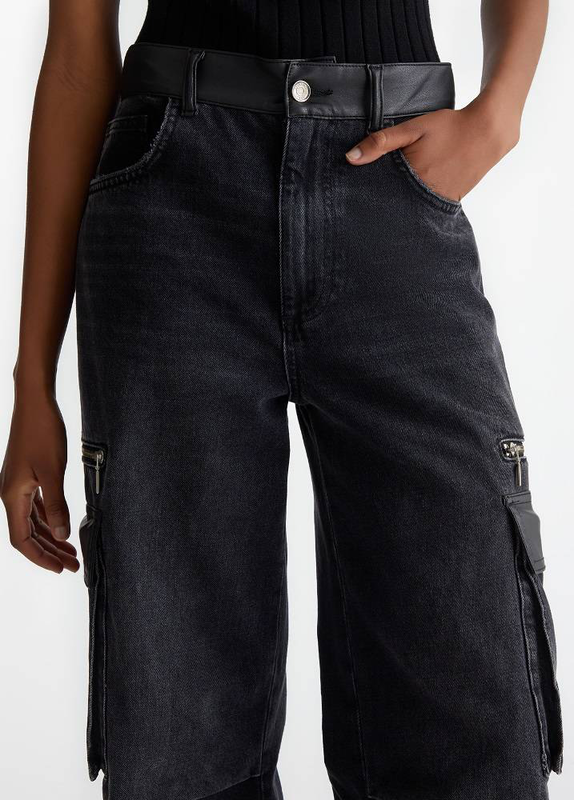 Product image: Flared cargo denim pants-null