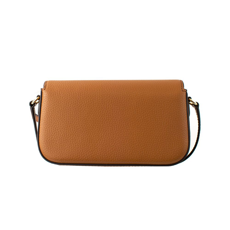 Brown leather crossbody bag-null
