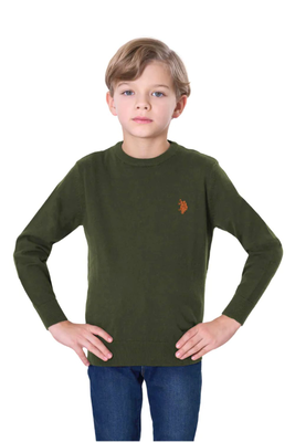 U.s. Polo assn. Kids knitwear, Olive, medium